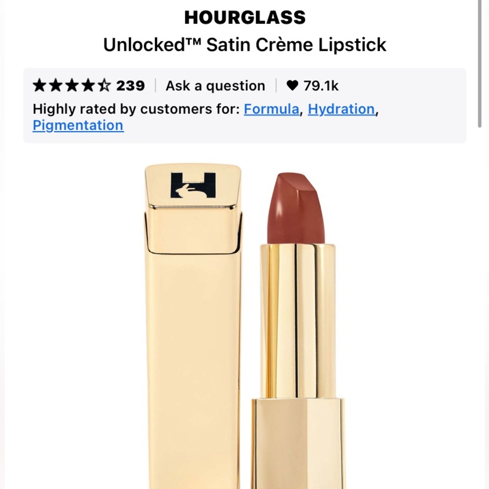 Hourglass Gold Satin Lipstick
